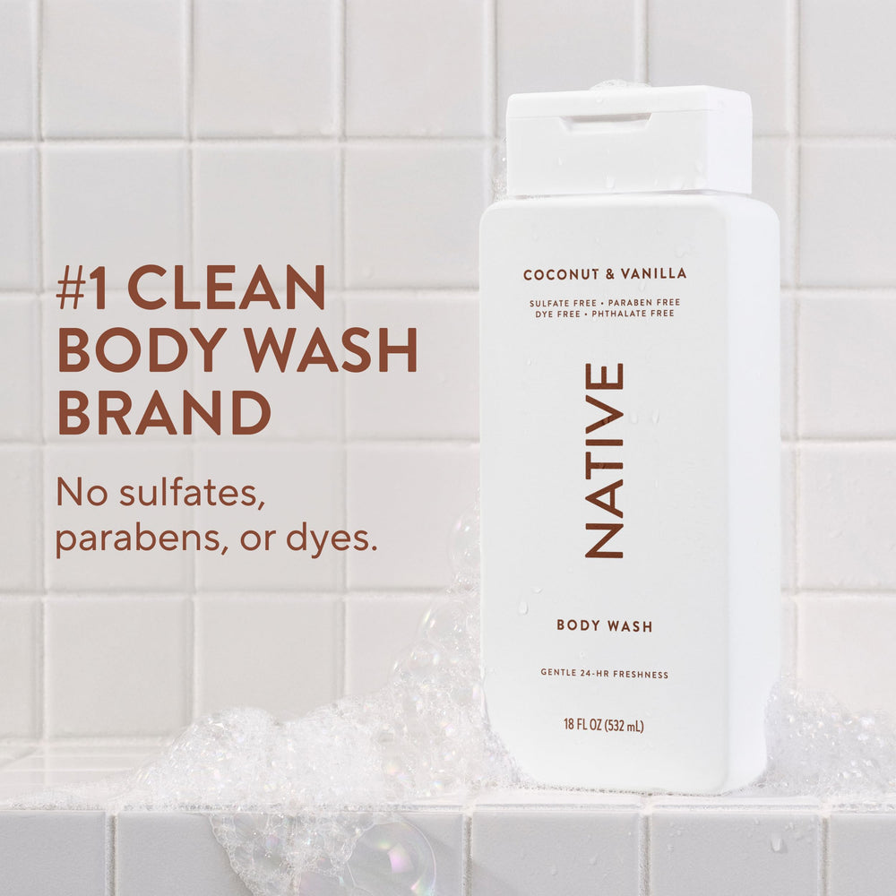 Native back label showing ingredient list and clean-beauty claims for transparency