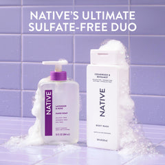 Native close-up of fragrance notes cedarwood bergamot lavender balance