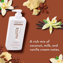 Native back label ingredient list clear and readable, showing clean formulation benefits