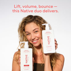 Native conditioner used in shower emphasizing detangling and rinseable finish