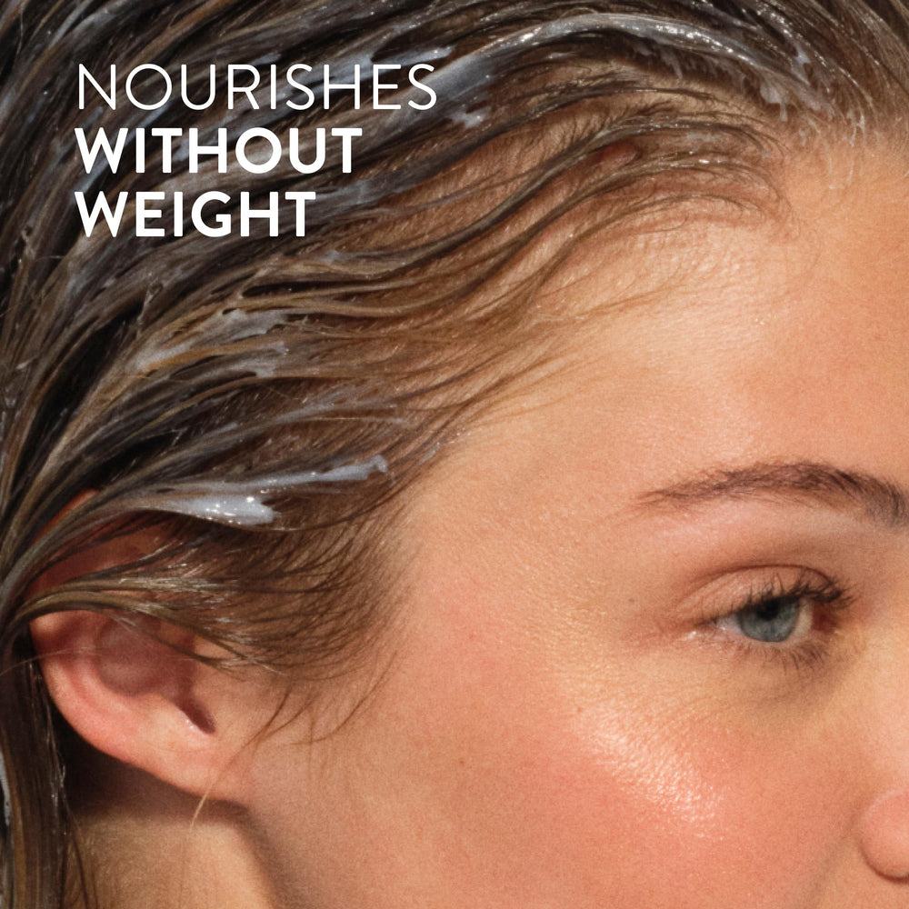 Native conditioner cream on palm demonstrating lightweight texture and easy spread
