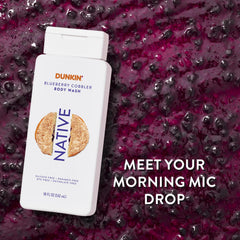 Native Dunkin label closeup highlighting product name and ingredient benefits