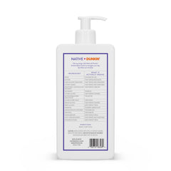 Native Dunkin Blueberry Cobbler in bathroom setting suggesting daily routine use