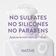 Native in-shower use with hair lathered to illustrate thorough scalp cleansing