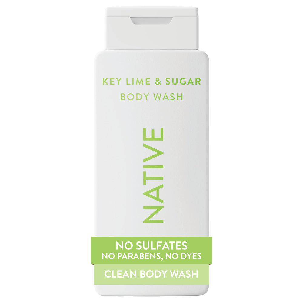 Native key lime & sugar front bottle showing label and size for clear identification and trust