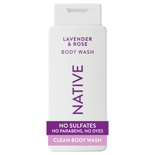 native front packaging showing bottle and scent, promotes clean formulation