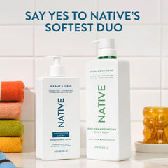 After-use forearm with smooth skin demonstrating Native moisturizing effect
