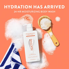 Native body wash paired with lotion and deodorant showing coordinated self-care benefit