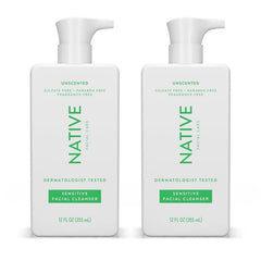 Native front packaging showing unscented face wash and benefits