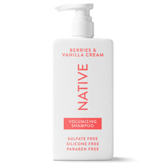 Native label close-up highlighting ingredients and clean formulation benefits