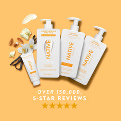 Native product label closeup shows ingredient clarity and clean formulation