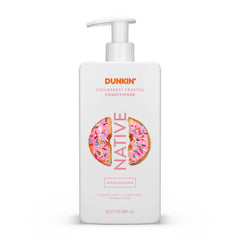 Native strawberry frosted front packaging showing 16.5 oz bottle and label benefit scent clarity