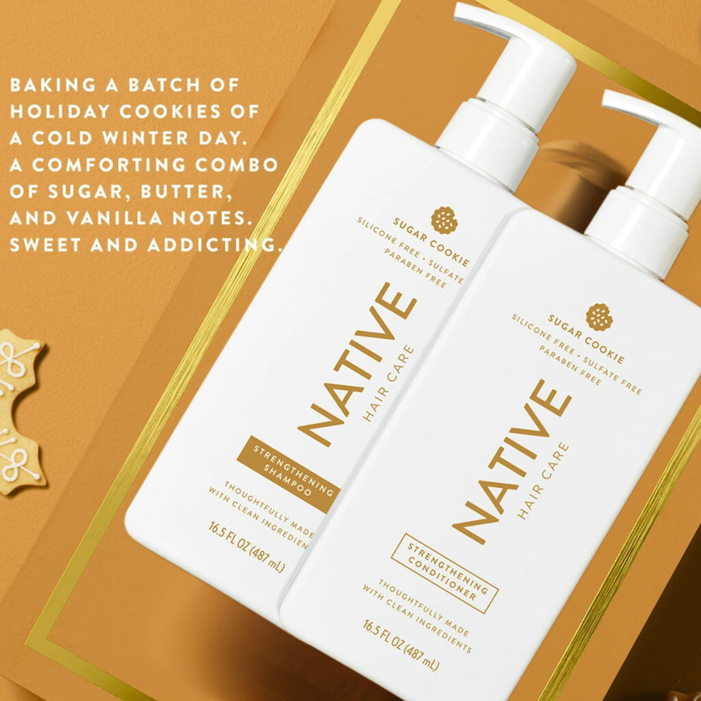 Native conditioner being poured into hand demonstrating easy application benefit