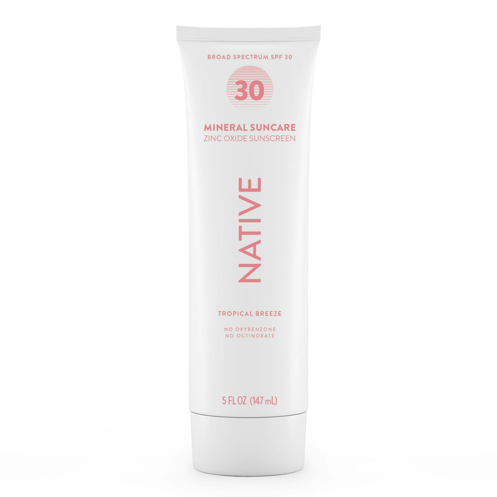 Native sunscreen front tube showing brand and SPF 30 protection benefit