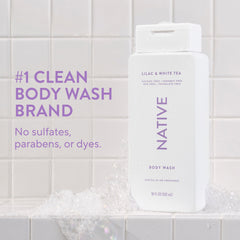 Native creamy lather texture on hand illustrating gentle, hydrating foam