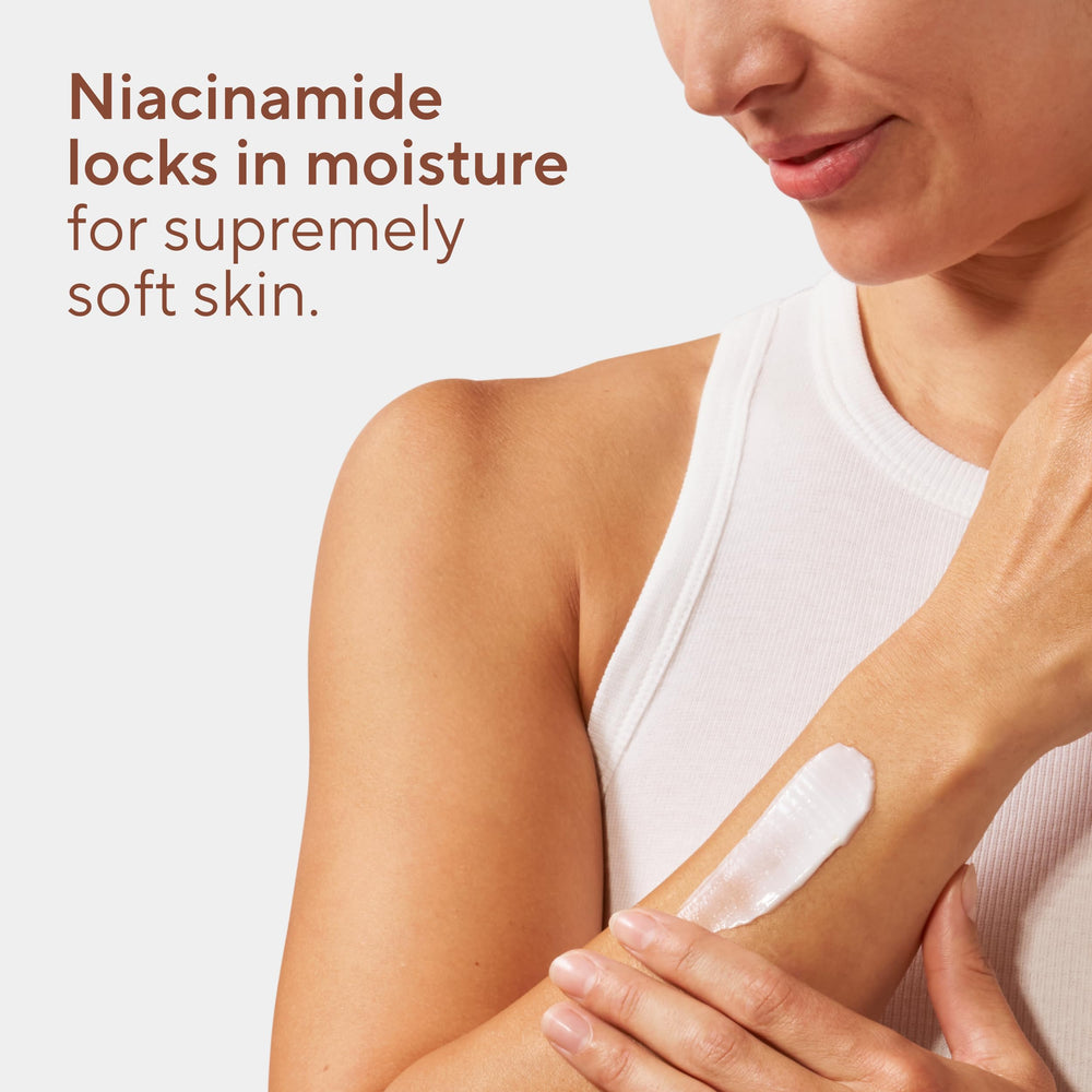 Native lotion spread on forearm showing smooth finish and non-greasy feel