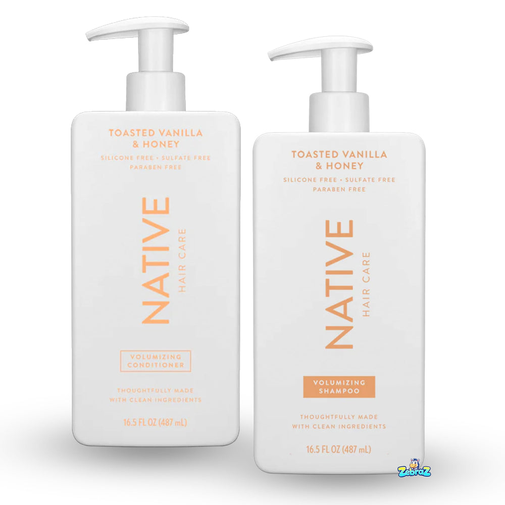 Native bottle front packaging showing toasted vanilla honey scent and benefits