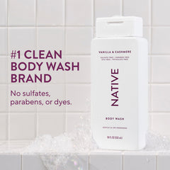 Native back label close-up listing clean ingredients and usage benefit