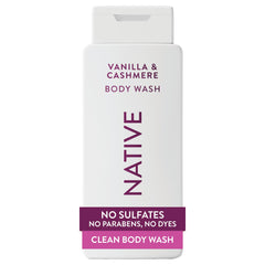 Native bottle front packaging showing fragrance and 18 oz size benefit