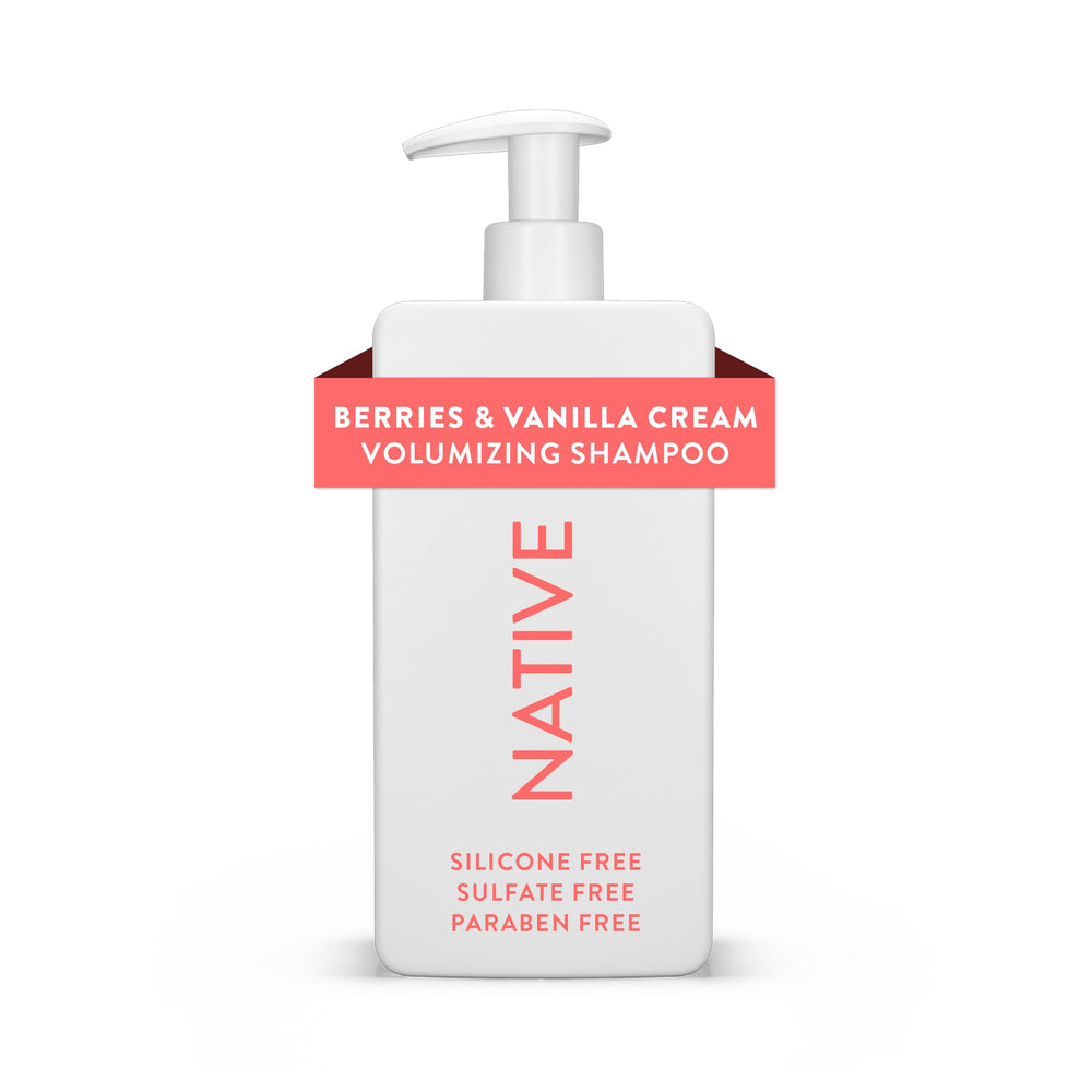 Native front bottle view showing label and easy pump for everyday use