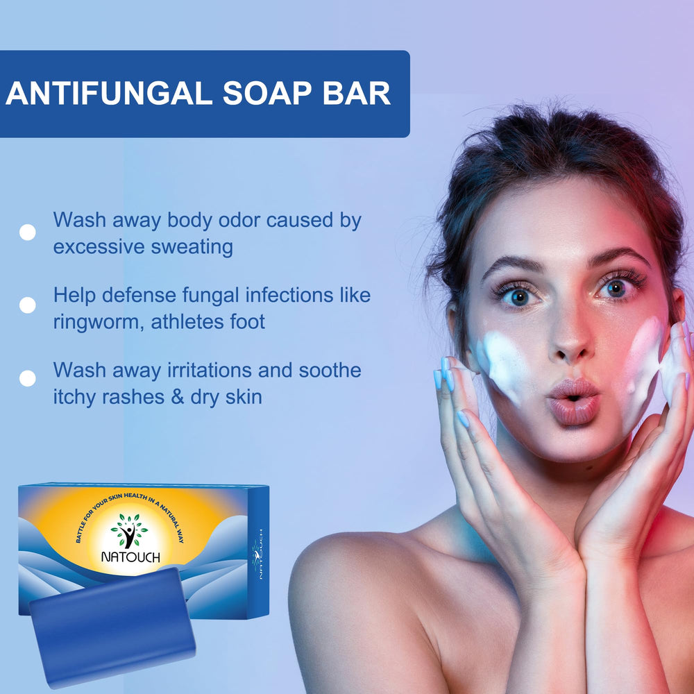 Natouch bar in shower use showing fresh cooling sensation post-workout