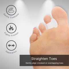 NatraCure detail of all-gel toe loop showing secure hold and reduced migration