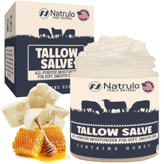 Natrulo front jar view showing packaging and natural balm benefits