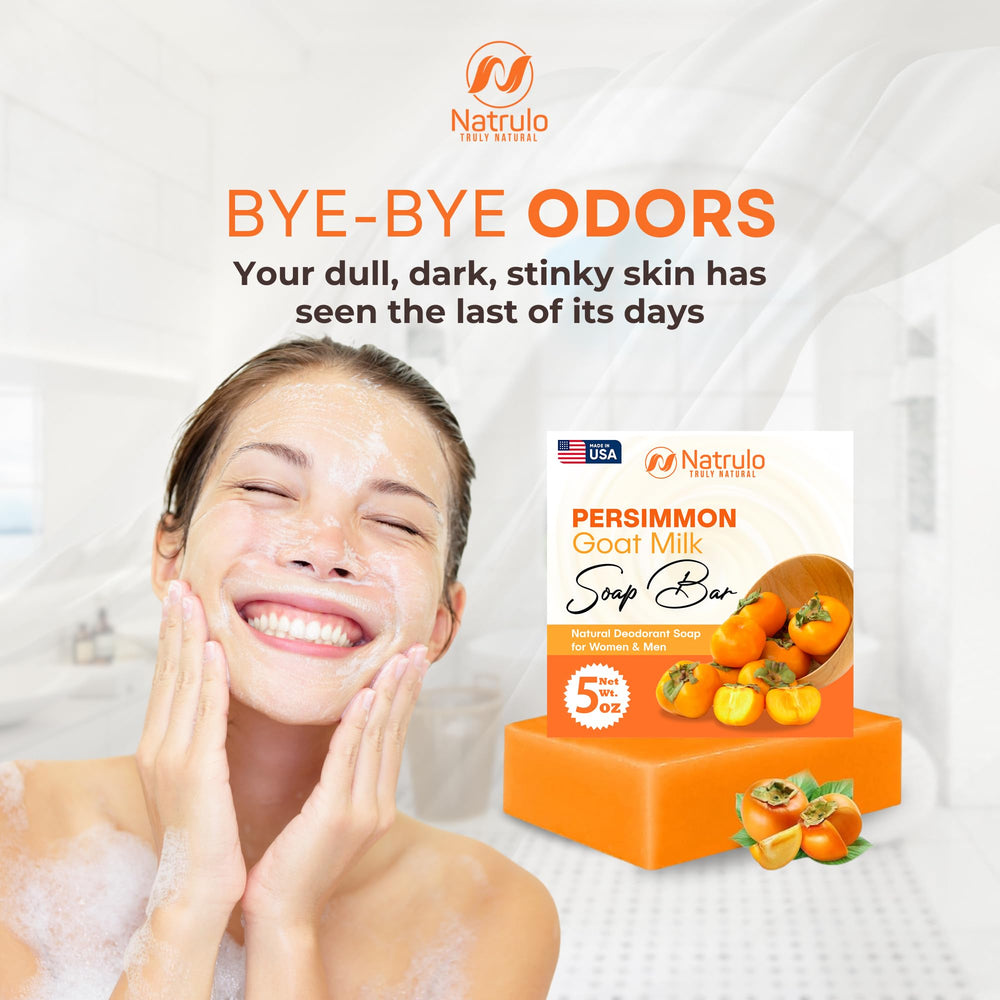Natrulo label ingredients close-up displays natural persimmon and shea benefits