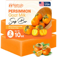 Natrulo persimmon soap front packaging showing natural ingredients and branding for clear product ID
