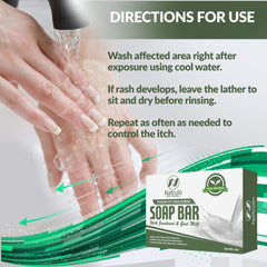 Natrulo soap in hand showing easy-on-the-go first-aid use
