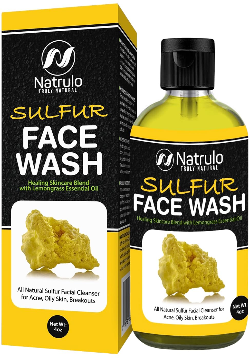 Natrulo front bottle view showing product and clean benefits