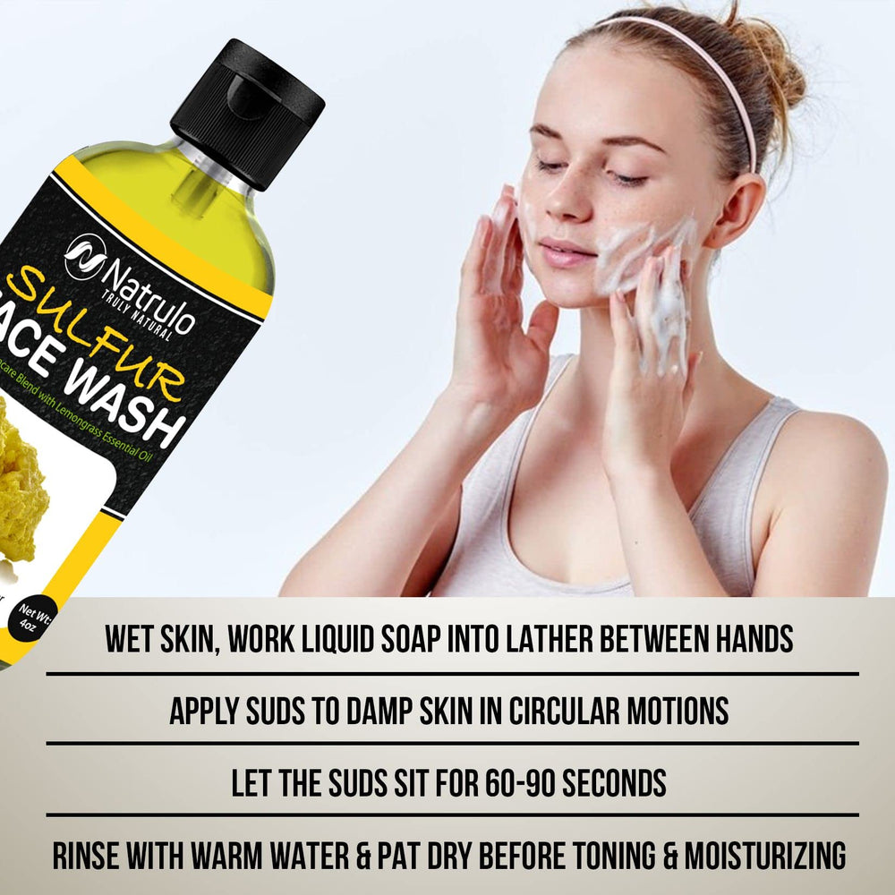 Natrulo applied to face showing targeted oily-area cleansing