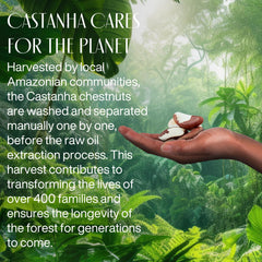natura castanha being applied to hands showing immediate softening effect