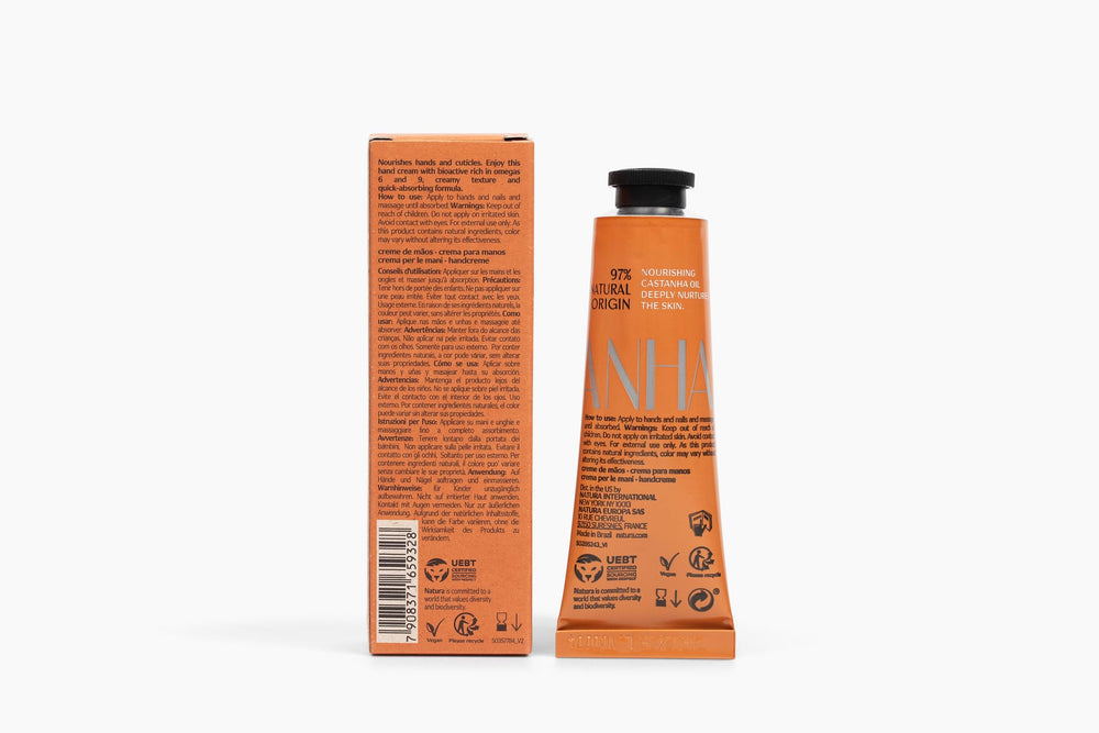 natura castanha on bathroom shelf evoking daily self-care routine support
