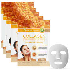Natural Chemist mask front packaging showing collagen and manuka benefits