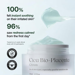 NATURAL DERMA PROJECT cream being spread on hand for fast relief