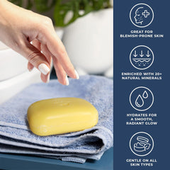Natural Elephant lather in hands demonstrating rich foam and easy cleansing