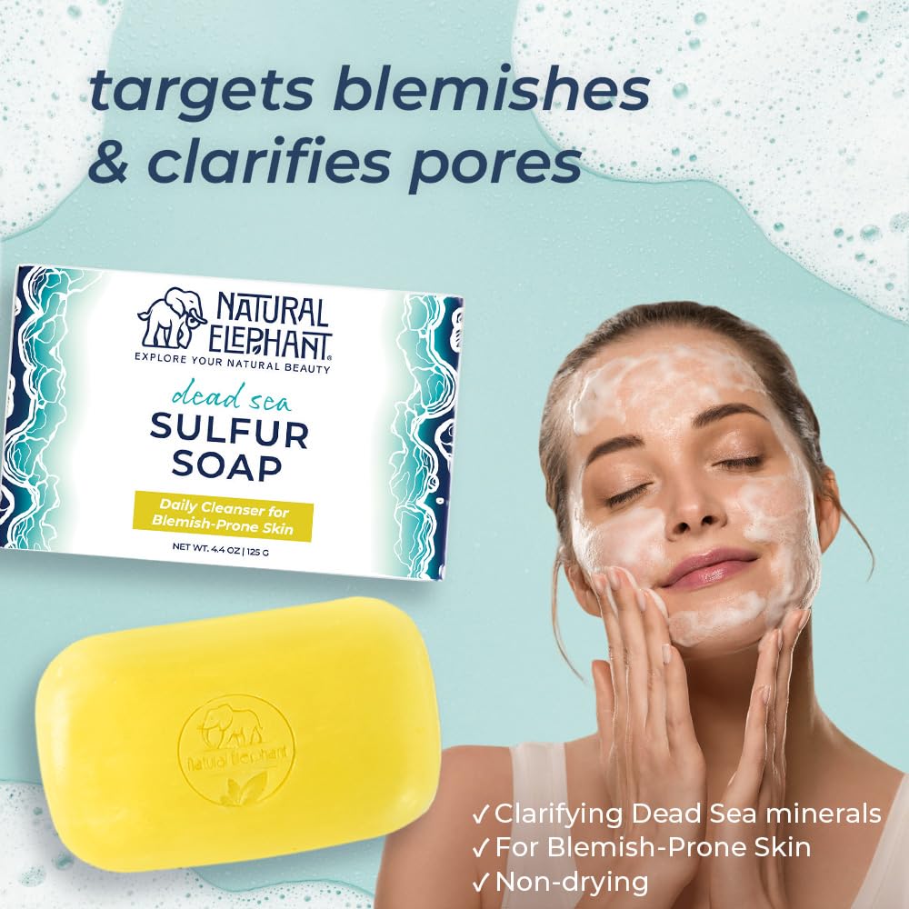 Natural Elephant soap texture close-up highlighting mineral specks for gentle exfoliation