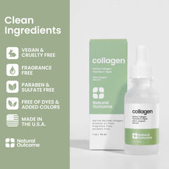 natural outcome bottle with hyaluronic acid visual showing hydration benefit