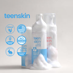 natural outcome kit staged on bathroom vanity showing easy daily use and teen-friendly design