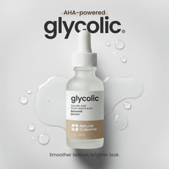 natural outcome serum drop on fingertip displaying smooth texture and quick absorption benefit