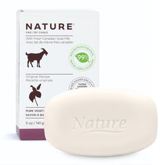 Nature by Canus front packaging showing 5 oz bar and classic scent benefit
