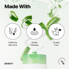 Nature Republic hand applying foam to face showing soft application