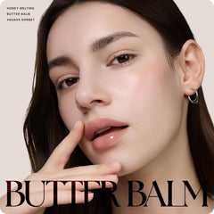 Nature Republic model wearing Guava Sorbet showing sheer tint and glossy appearance benefit