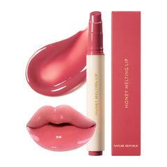 Nature Republic Honey Melting Lip front view showing berry shade and glossy finish benefit