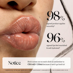Nature Republic Honey Melting Lip tube with cap open highlighting click-dispense design for hygienic use
