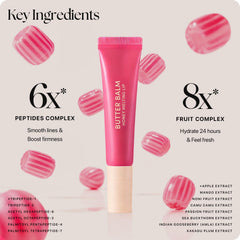 Nature Republic Pink Candy swatch on skin showing sheer rosy tint and shine