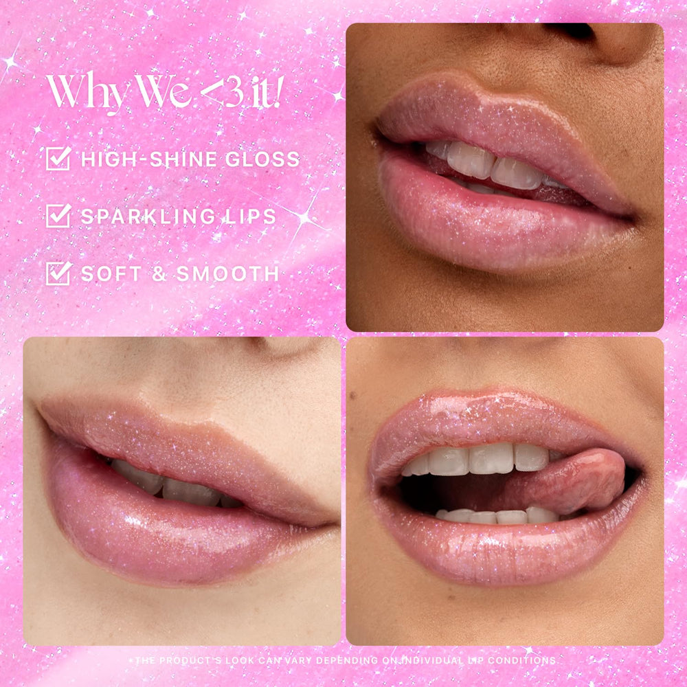Nature Republic product applied on lips demonstrating glossy sparkle and hydrated look
