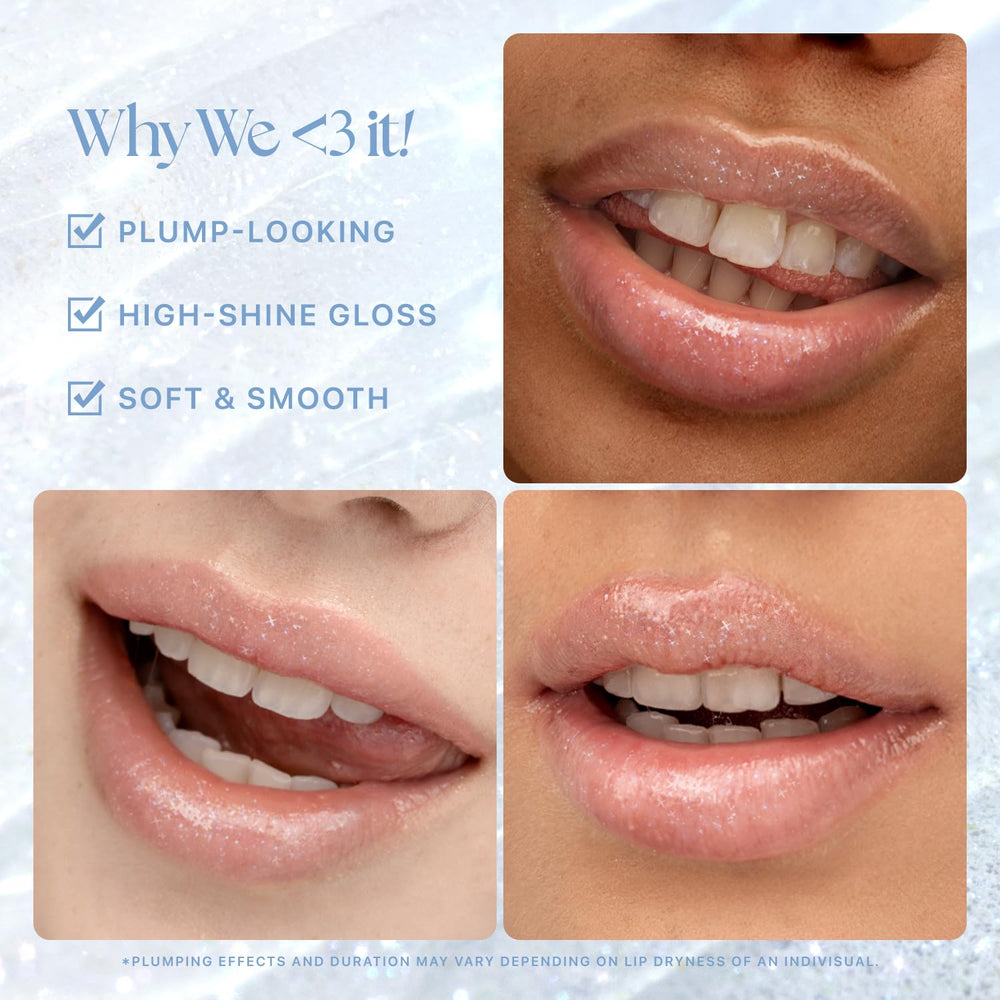 Nature Republic lip swatch on hand showing sheer sparkle and hydrating shine