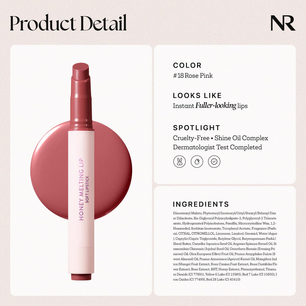 Nature Republic with honey and rose ingredients illustrating nourishing benefits